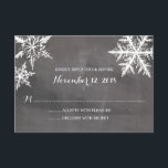 Winter Frost Snowflakes Chalkboard | Wedding RSVP<br><div class="desc">FROM THE WINTER FROST WEDDING COLLECTION: For your Wedding RSVP Cards - 3 WHITE Elegant Snowflakes with a rustic chalkboard background set. If the colour scheme is not what you wanted please email paula@labellarue.com before an order is place. Please make sure you proof your design before submitting your order. If...</div>
