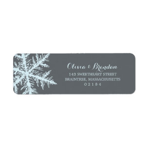 Winter Frost Snowflakes   Return Address