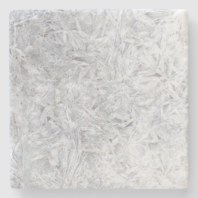 Winter frost stone coaster (Front)
