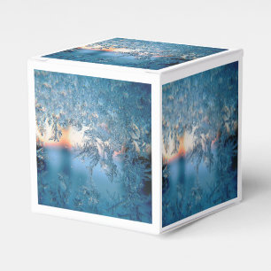 Winter Frosted Glass Window Favor Box