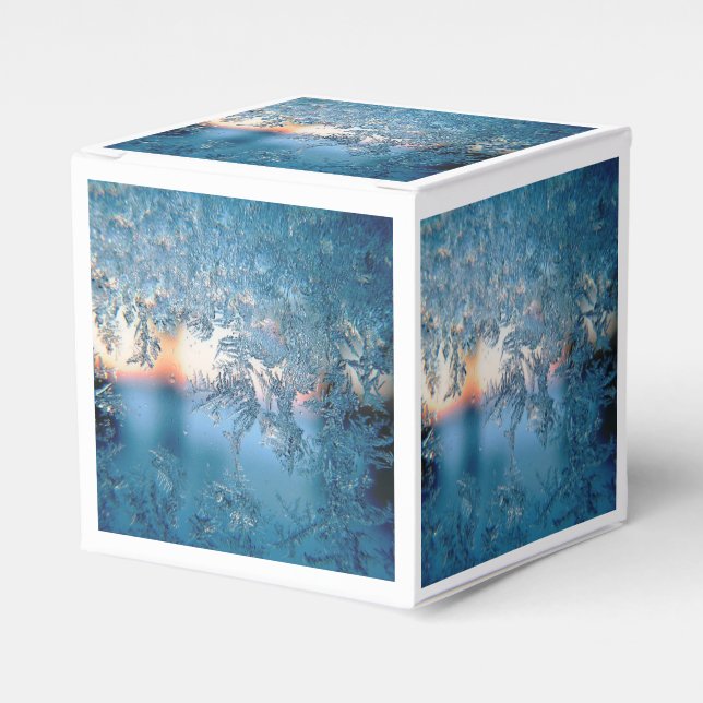Winter Frosted Glass Window Favor Box (Front Side)