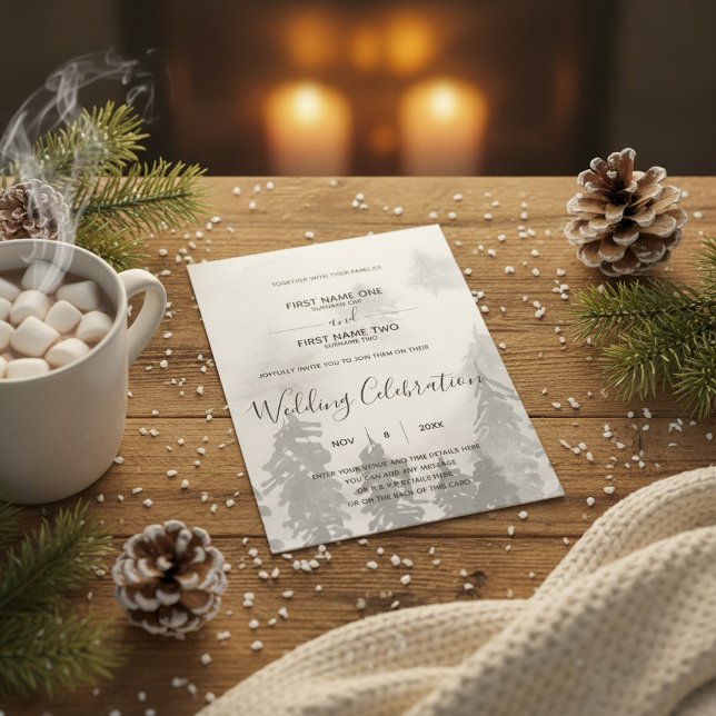 Winter frosty wedding invitation (Winter frosty wedding invitation.)