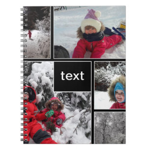 Winter fun kids games snow customizable text perso notebook