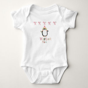 Winter Fun Penguin Baby Bodysuit
