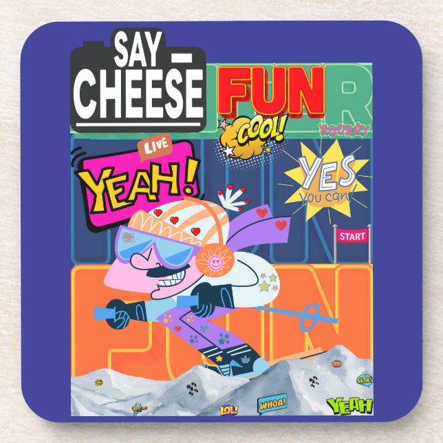 Winter Fun Yeah! Coaster (Front)