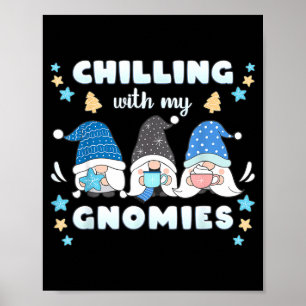 Winter, Funny Nordic Christmas Gnomes Poster