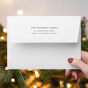 Winter Garden Pre-Printed Return Address 5x7 Envelope