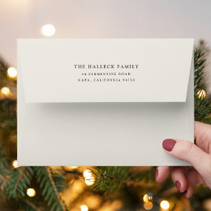 Winter Garden Pre-Printed Return Address 5x7 Envelope