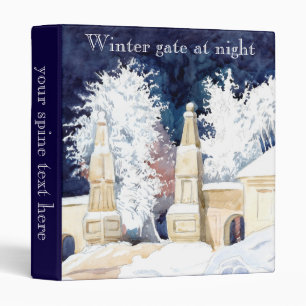 Winter gate at night (sketch) binder