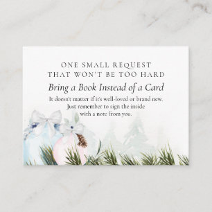 Winter Gender Reveal Book Request Enclosure Card