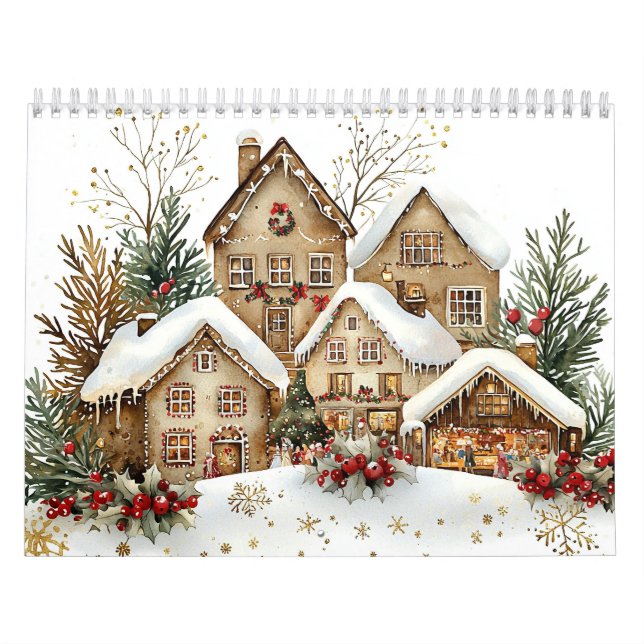 Winter Gingerbread Houses Calendar (Cover)