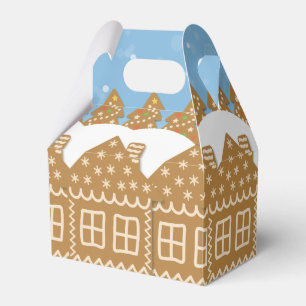 Winter Gingerbread Street Favor Box