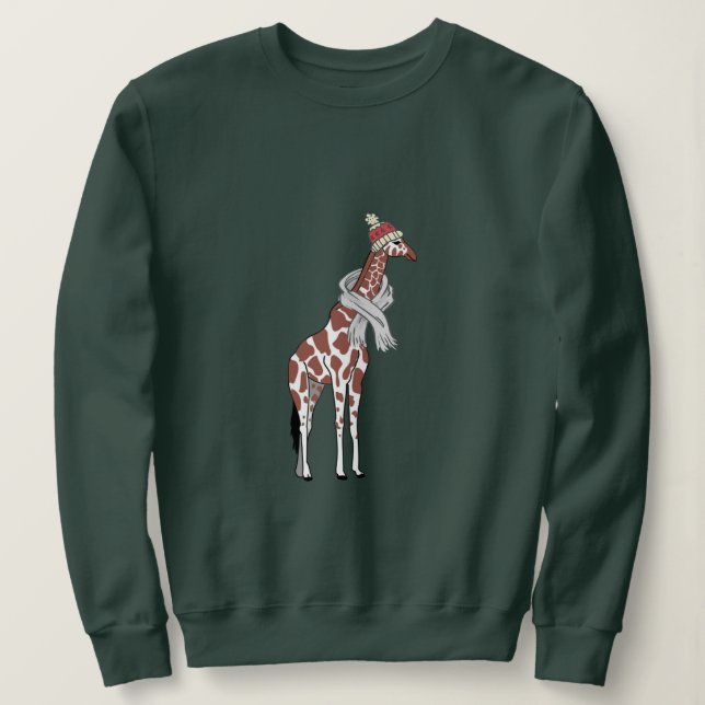 Winter giraffe sweatshirt (Design Front)