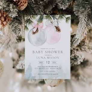 Winter Girl Baby Shower Invitation