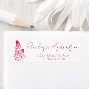 Winter Girl in Sweater with Coffee