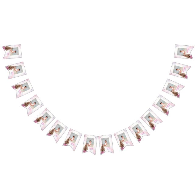 Winter Girl Onederland Birthday Monthly Photo Bunting Flags (All)