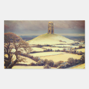 Winter Glastonbury Tor  Sticker