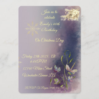 Winter Glow Birthday Flat Greeting Card