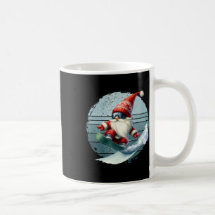 Winter Gnome Santa With Skiing Googles Retro Snowb Coffee Mug