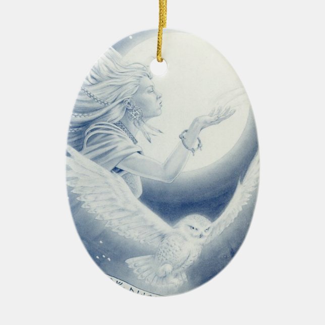 Winter_Goddess Ceramic Ornament (Front)