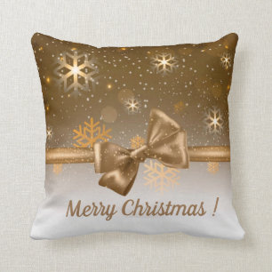 Winter Gold Throw Pillow