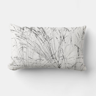 Winter Grass In Snow Lumbar Pillow