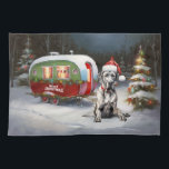 Winter Great Dane Caravan Christmas Adventure Kitchen Towel<br><div class="desc">Embrace the magic of a snowy winter night as a caravan glides gracefully through the moonlit landscape. The serene beauty of the glistening snow and the enchanting glow of the moon create a captivating scene,  promising an unforgettable Christmas adventure filled with warmth,  joy,  and cherished memories.</div>