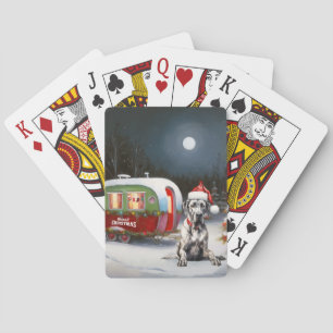 Winter Great Dane Caravan Christmas Adventure Playing Cards