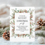 Winter Green Pine Cone Frame Christmas Invitation<br><div class="desc">Invite guests to a cozy holiday gathering with this Winter Green Pine Cone Frame Christmas Invitation. Featuring a beautiful frame of evergreen branches and pine cones, this design captures the natural beauty of the winter season. Perfect for Christmas parties, holiday dinners, or festive get-togethers, this invitation is both elegant and...</div>