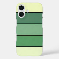 Winter Green Yellow Stripes On Watercolor Paper