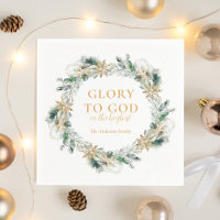 Winter Greenery Bible Verse Religious Christmas
