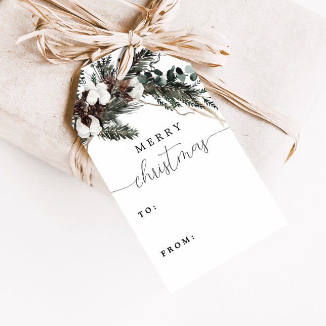 Winter Greenery Bouquet Christmas  Gift Tags (Creator Uploaded)