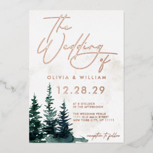 Winter Greenery Christmas Trees Holiday Wedding