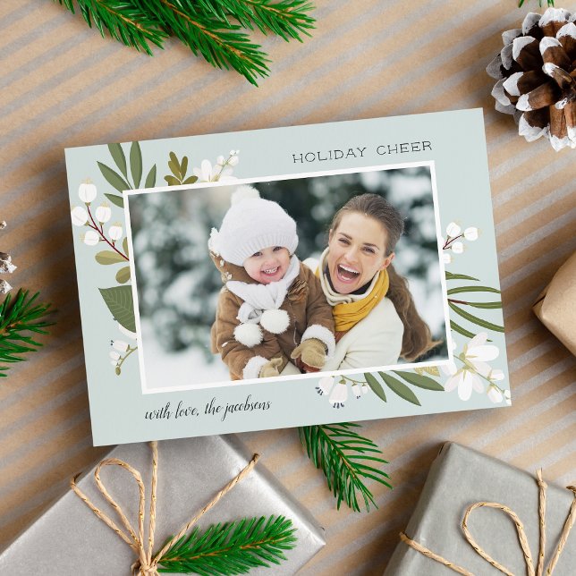 Winter Greenery | Holiday Cheer Photo Card (Creator Uploaded)