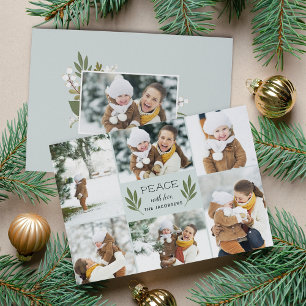 Winter Greenery   Holiday Photo Card
