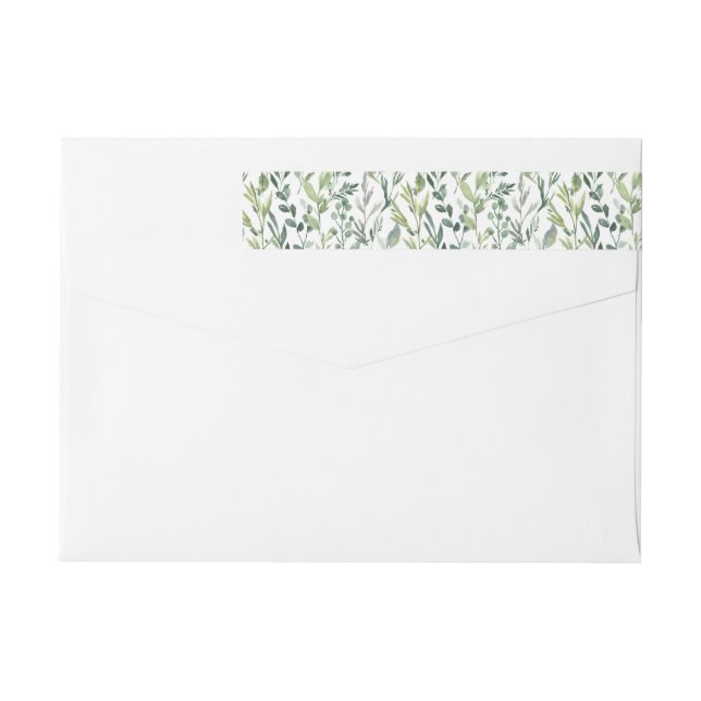 Winter Greenery | Holiday Wrap Around Label (Back)