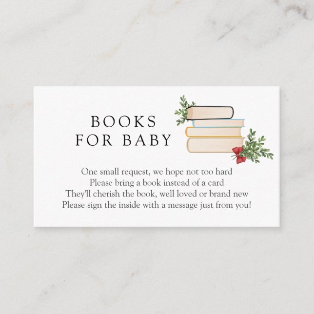Winter Greenery Livres pour Baby insert carte (Devant)