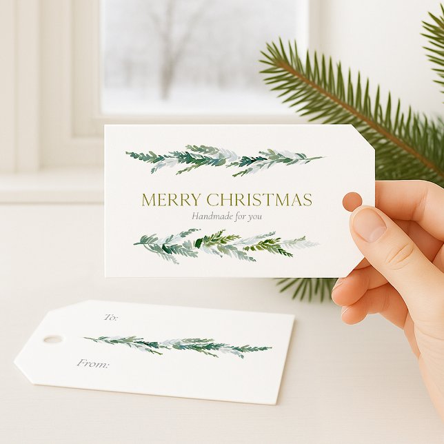Winter Greenery “Merry Christmas” Gift Tags (Creator Uploaded)