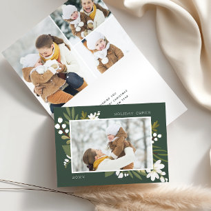 Winter Greenery | Photo Folded Holiday Card
