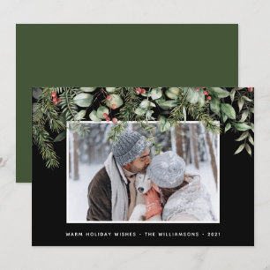 Winter Greenery   Pine and Berries Photo Holiday 