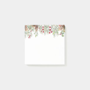 Winter Greenery Pine Christmas Holidays Post-it No Post-it Notes