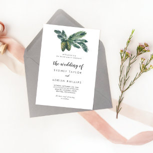 Winter Greenery The Wedding Of Invitation