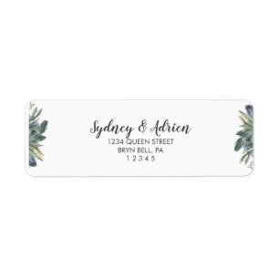 Winter Greenery Wedding Invite Return Adresse