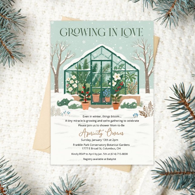 Winter Greenhouse Baby Shower Invitation (Creator Uploaded)