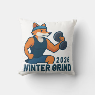winter grind 2026 throw pillow