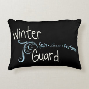 Winter Guard, Colorguard Spin Dance Perform Decorative Pillow