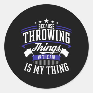 Winter Guard Colour Guard Throwing Things Joke Classic Round Sticker