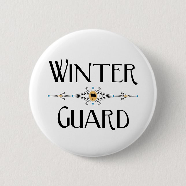 Winter Guard Decorative Line 2 Inch Round Button (Front)