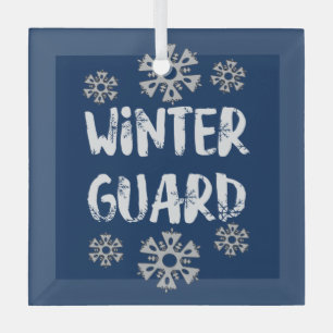 Winter Guard Snowflake Glass Ornament