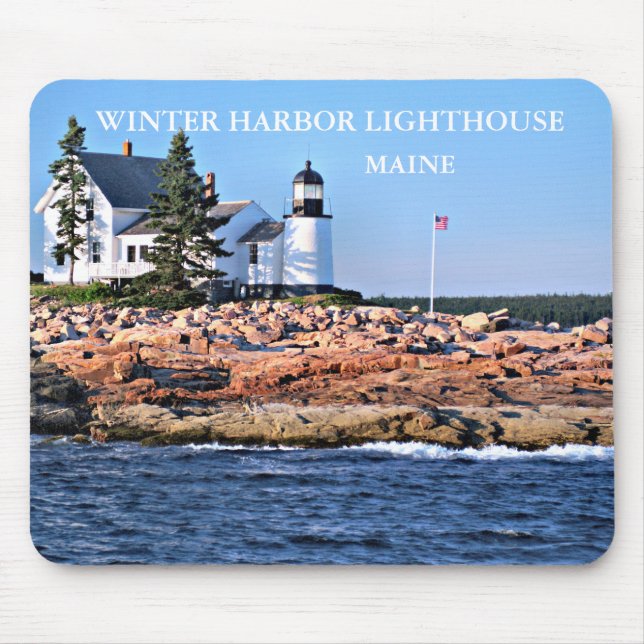 Winter Harbour Lighthouse, Maine Mouse Pad (Front)